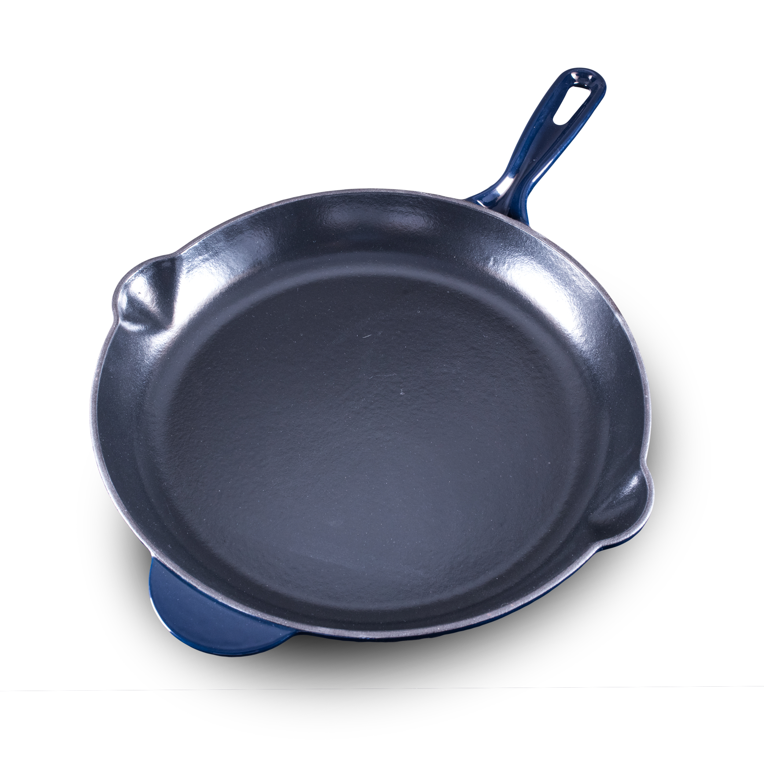 Pot Art Cast Iron Induction Shallow Frying Pan, 22cm, Blue - KARACA UK